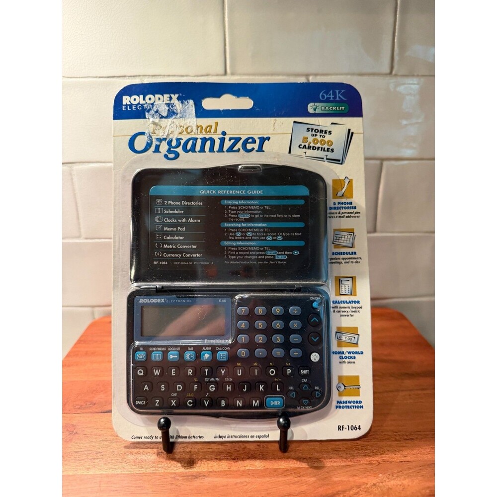 Vintage 1998 Rolodex Electronics RF-1064 64K Personal Organizer Sealed
